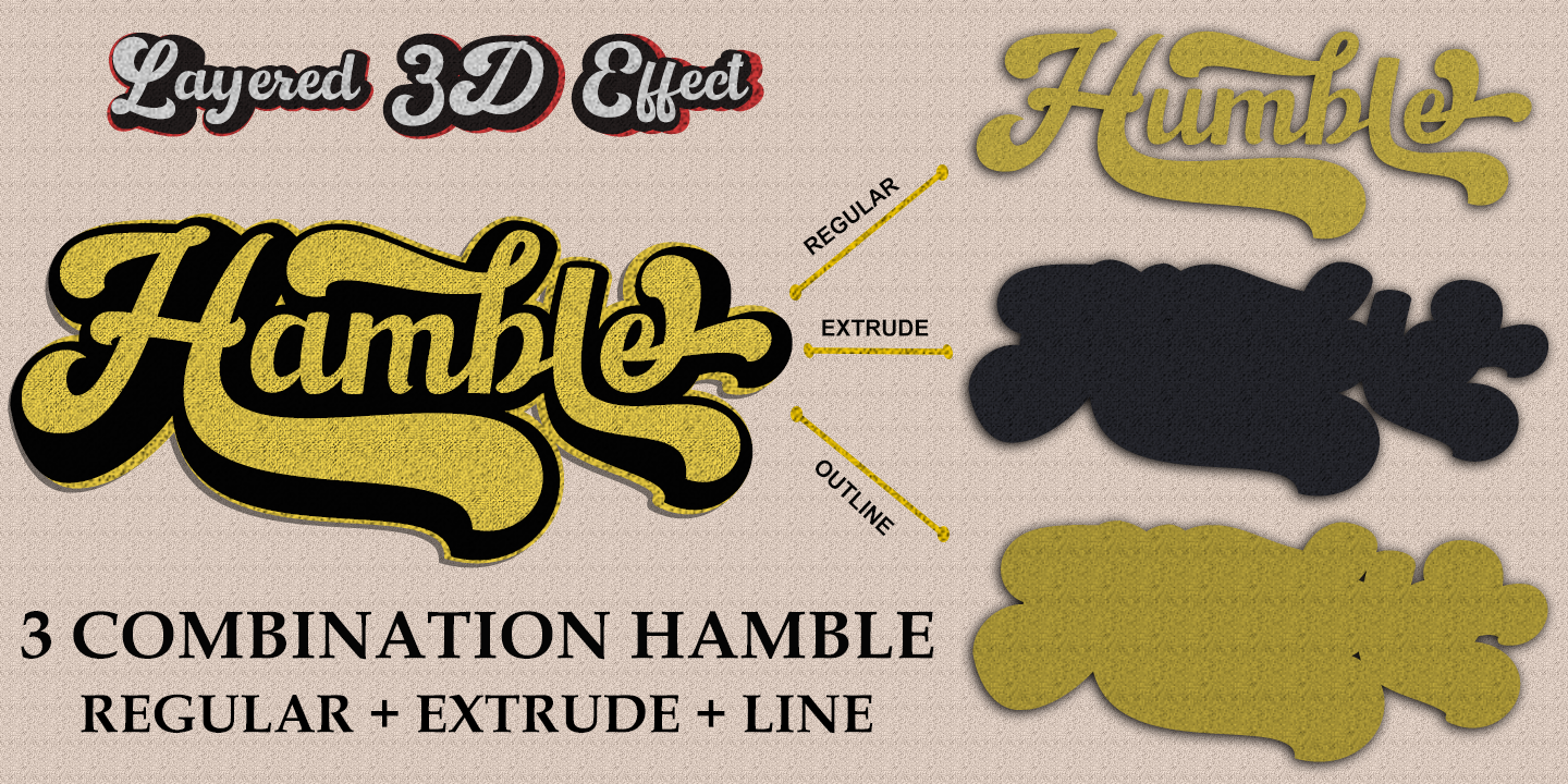 Beispiel einer Hamble line-Schriftart